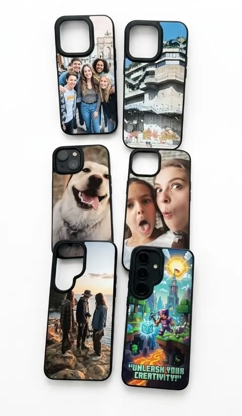 Sechs personalisierte Handyhüllen mit verschiedenen Motiven — Druck bei mycase.design